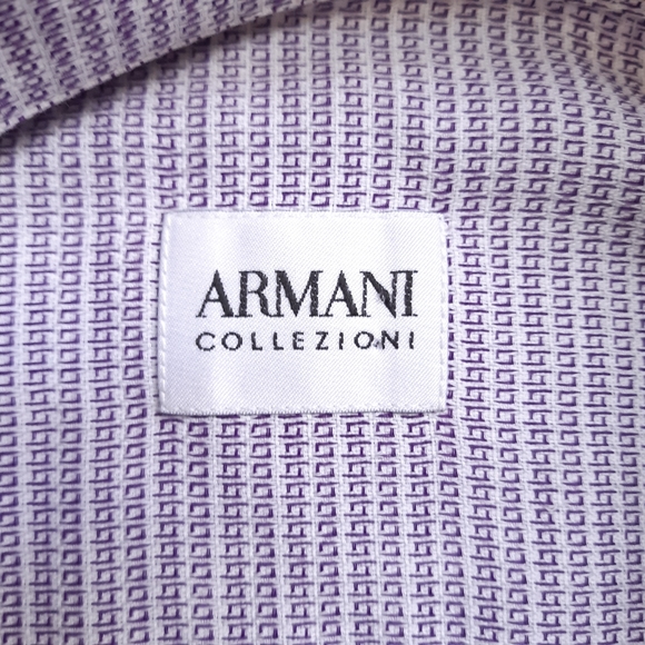 Armani Collezioni 42-16.5 patterned button up shirt - Picture 6 of 8